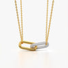 Interlocking Pave Link Necklace