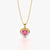 Pink Heart Crystal Necklace