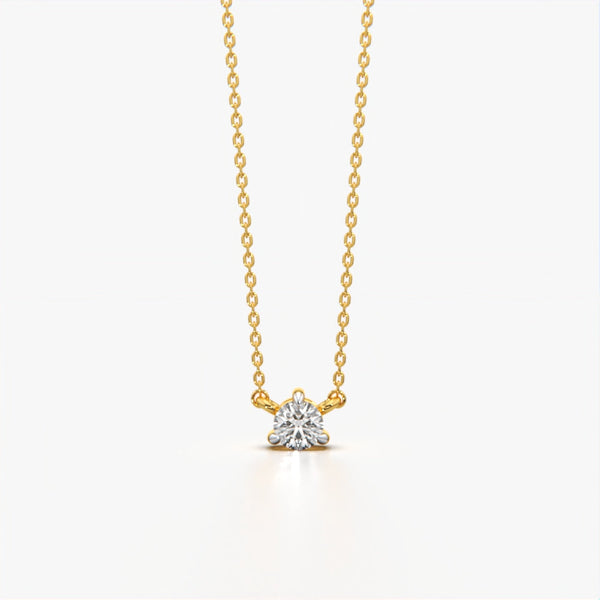 Classic Round Solitaire Necklace
