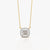 Cushion Halo Solitaire Necklace