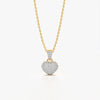 Radiant Pave Heart Necklace