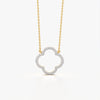 Open Clover Pave Necklace