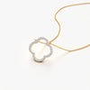 Open Clover Pave Necklace