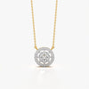 Floating Halo Solitaire Necklace
