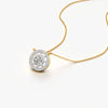 Floating Halo Solitaire Necklace