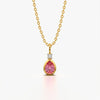 Pink Teardrop Accent Pendant