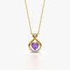 Purple Heart Twist Pendant Necklace