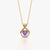 Purple Heart Twist Pendant Necklace