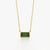 Minimal Green Baguette Pendant