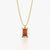 Minimal Red Baguette Pendant