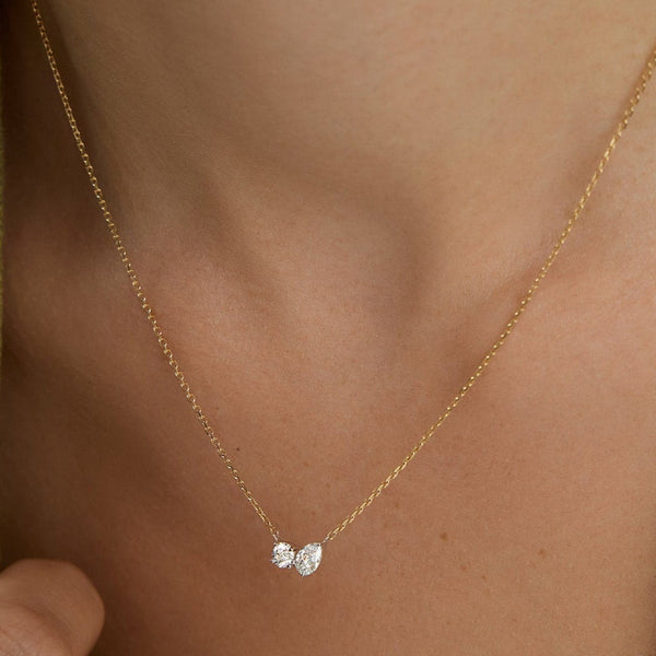 Mixed Cut Duo Necklace
