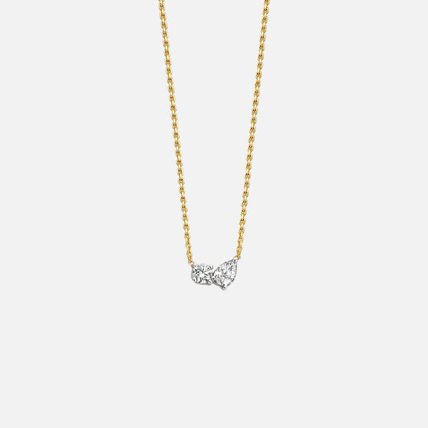 Mixed Cut Duo Necklace