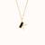 Modern Black Enamel Initial K Necklace