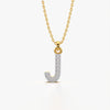 Pave Letter J Necklace
