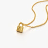 Initial A Padlock Charm Necklace