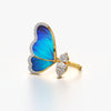 Enamel Butterfly Open Ring