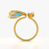 Enamel Butterfly Open Ring