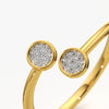 Open Two Dot Pave Ring
