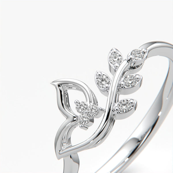 Curvy Leaf Ring