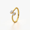 Pave Pear Open Ring