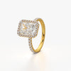 Radiant Halo Pave Ring