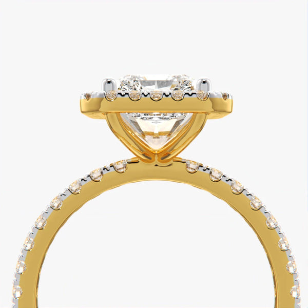 Radiant Halo Pave Ring