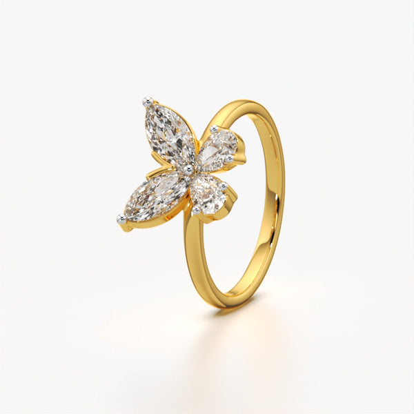 Multi-Stone Butterfly Ring