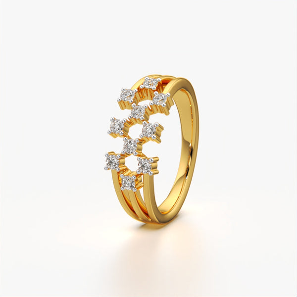 Cluster Three-Row Ring
