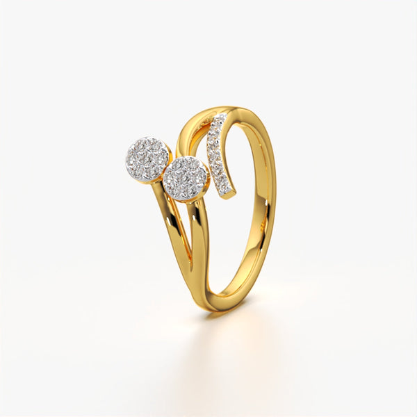 Pave Duo Bypass Ring