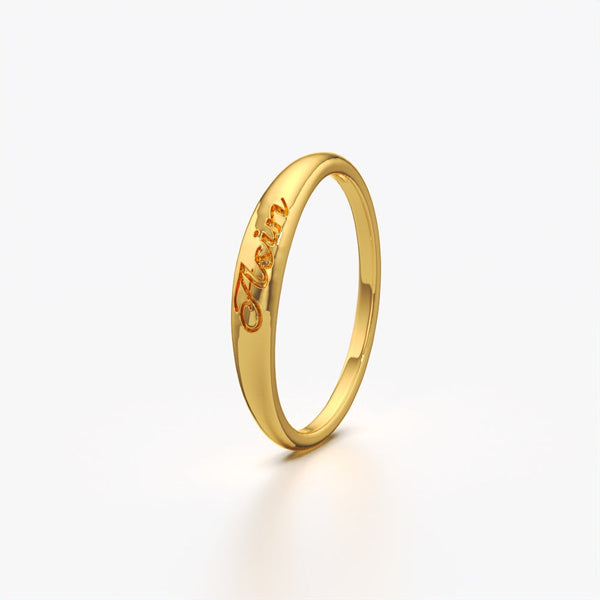 Minimal Personalized Name Ring
