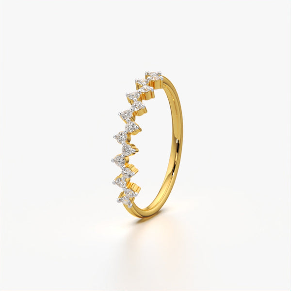 Pave Zig Zag Stacking Ring