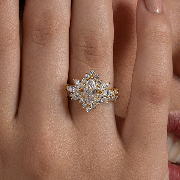 Marquise Starburst Stack Ring