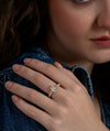 Emerald Cut Solitaire & Baguette Band Ring