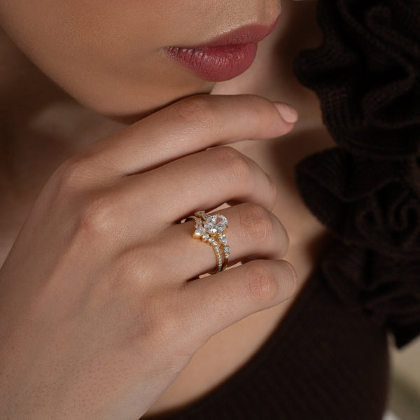 Oval Tiara Stack Ring