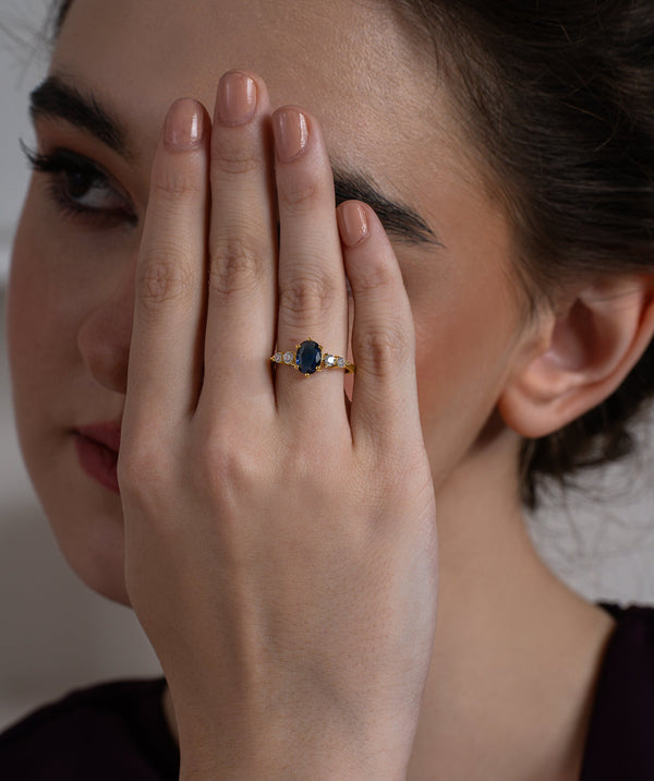 Classic Oval Cluster Ring