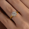Sparkling Floral Cluster Ring