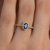 Elegant Oval Halo Ring