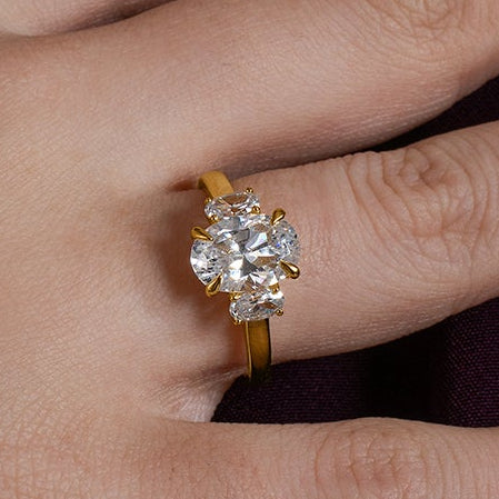 Oval Cut Trilogy Ring
