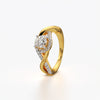 Round Solitaire Twisted Pave Ring