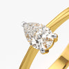 Minimal Pear Solitaire Ring