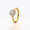 Sparkling Floral Cluster Ring