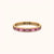 Baguette Pink Half Eternity Ring