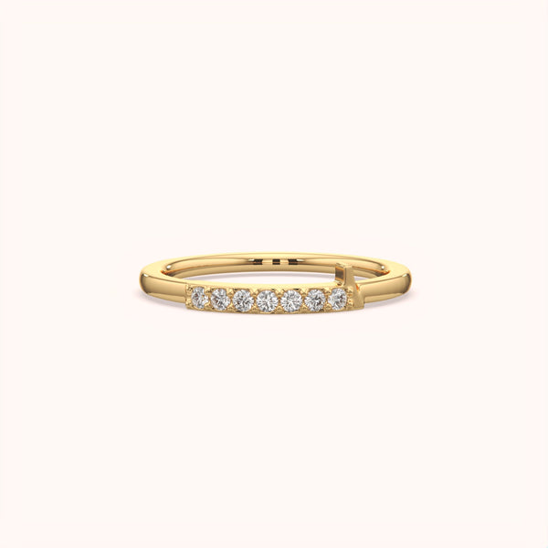 Pave Bar Accent Ring