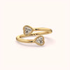 Double Heart Diamond Ring