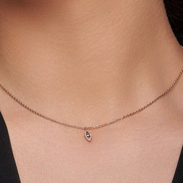 Crystal Marquise Eye Necklace