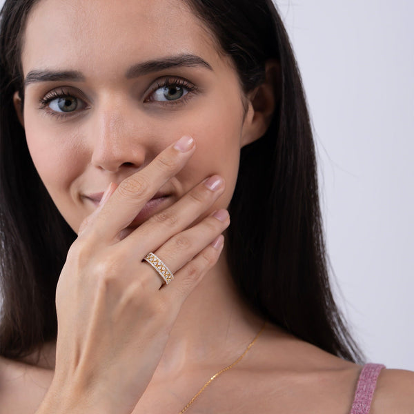 Geometric Openwork Band