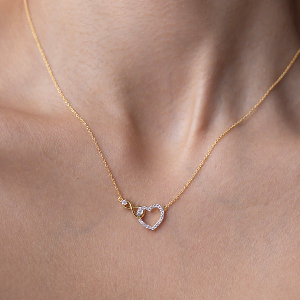 Interlocking Infinity Heart Necklace