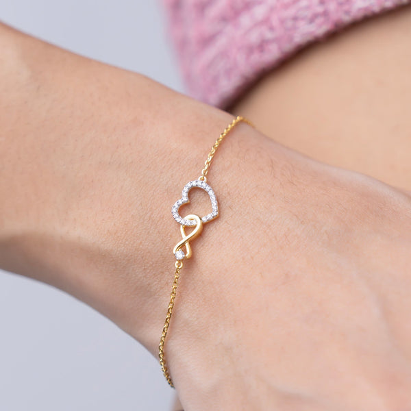Infinity Heart Interlocking Bracelet