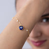 Enamel Evil Eye Station Bracelet