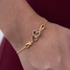 Interlocking Heart Tulip Bracelet